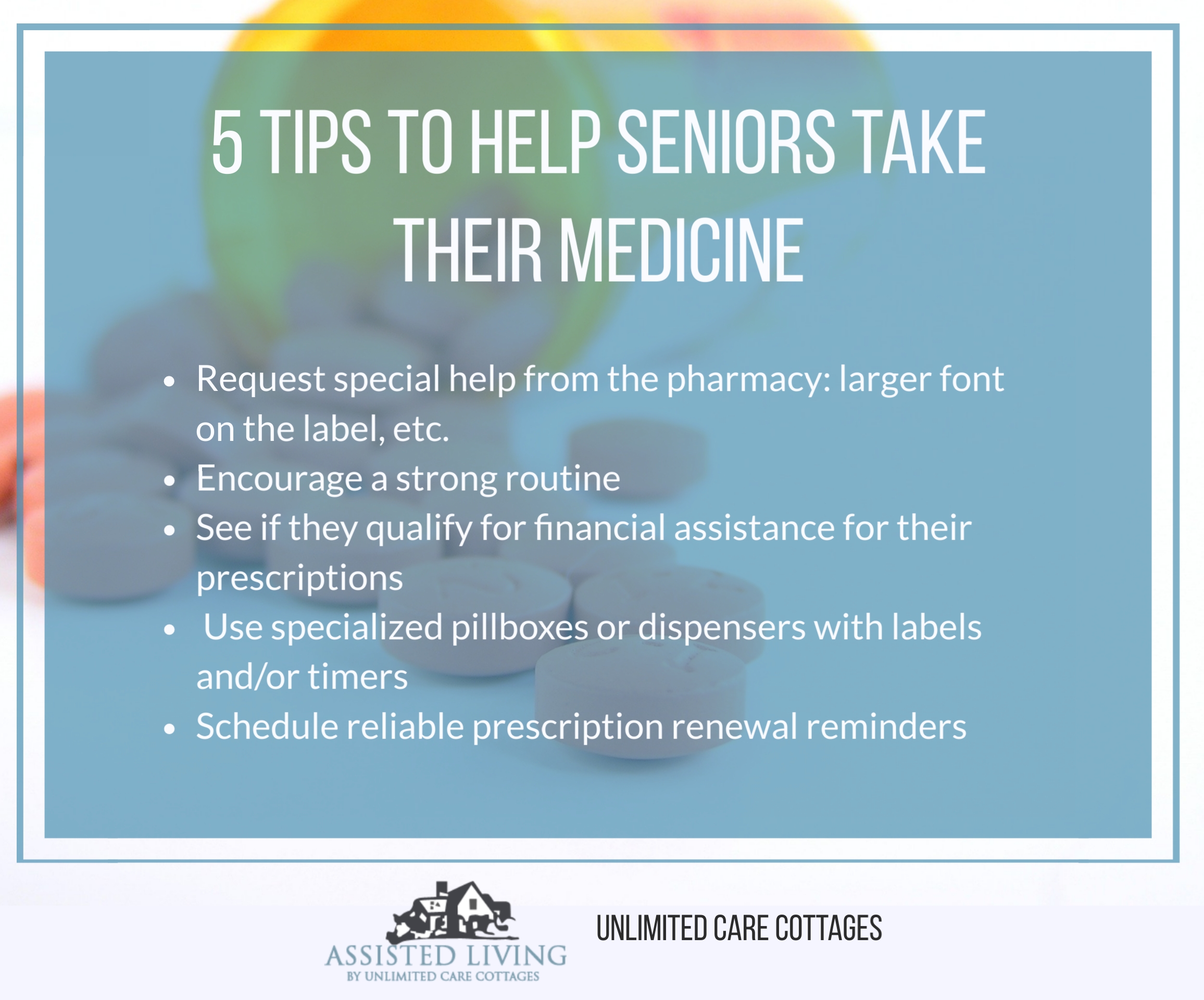 5 Tips for Helping Elderly Patients Take Their Medications, Unlimited Care Cottages, Kingwood, TX